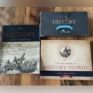 The Good & The Beautiful History Year 1 course book, stories, Keys Game maps